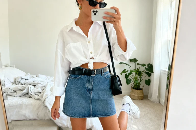 10 Street Style Jeans Mini Skirt Outfits You’ll Want to Wear on Repeat