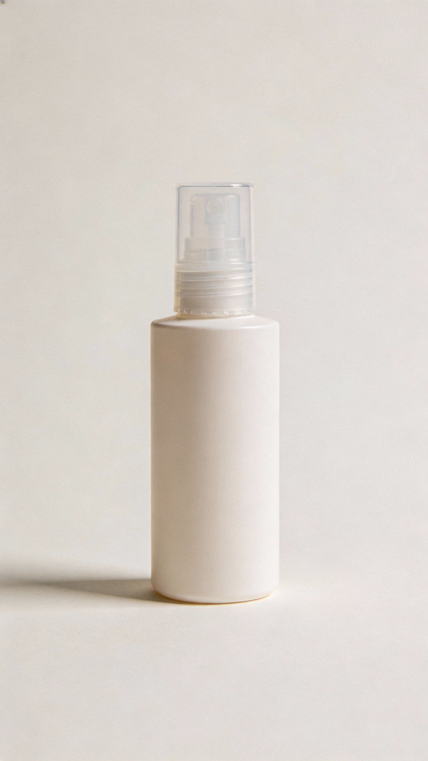 single broad-spectrum SPF bottle on neutral background