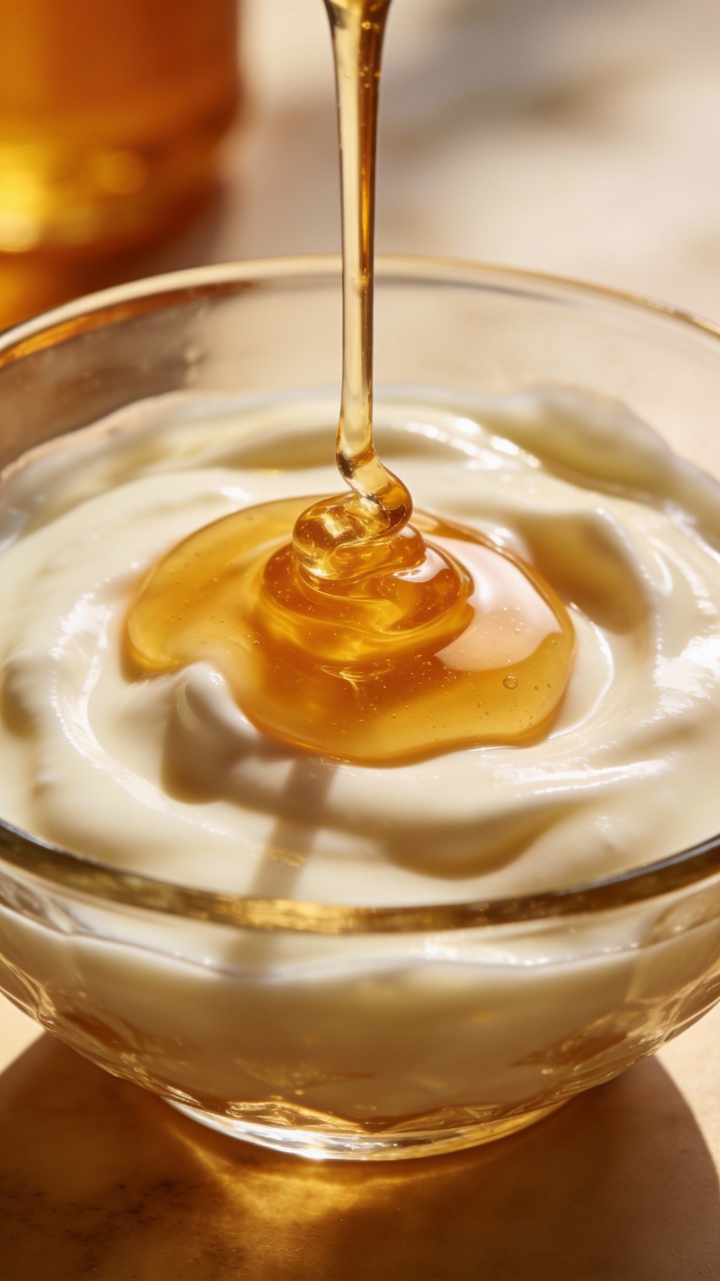 closeup of yogurt honey face mask in glass bowl