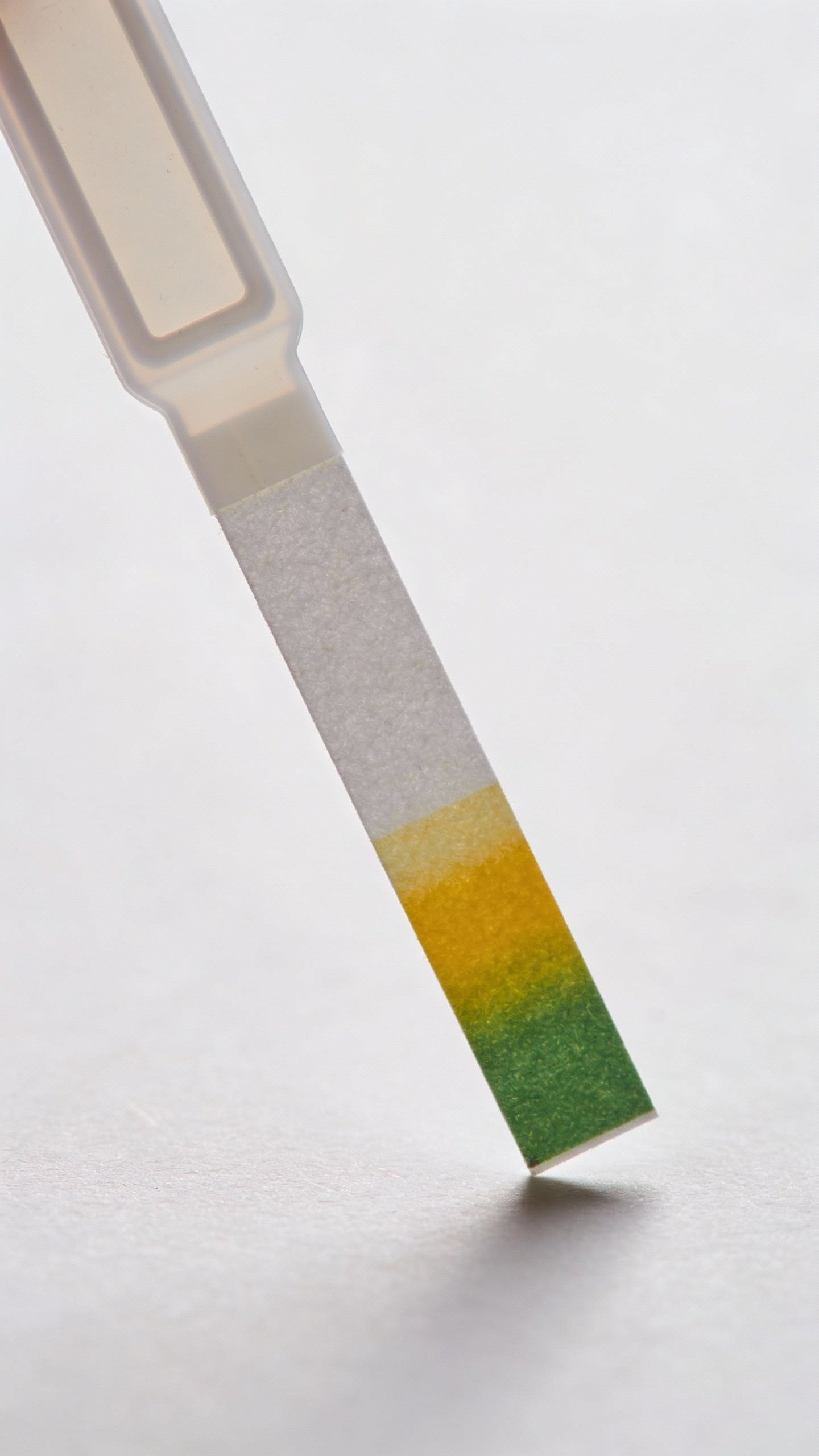 single pH test strip showing