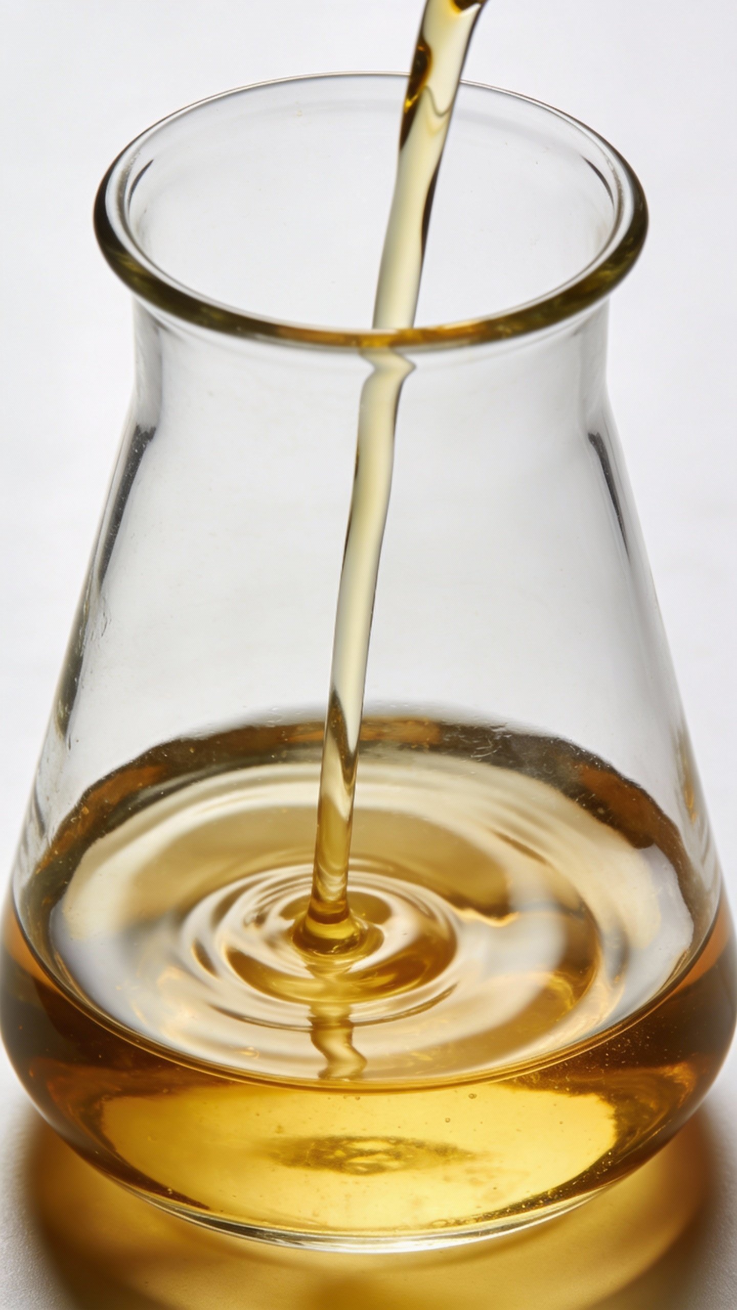 glass beaker diluting essential oil into jojoba carrier