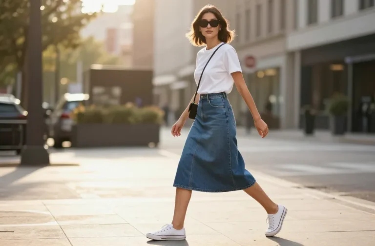 10 Jeans Skirt Outfit Ideas That Always Look Effortless