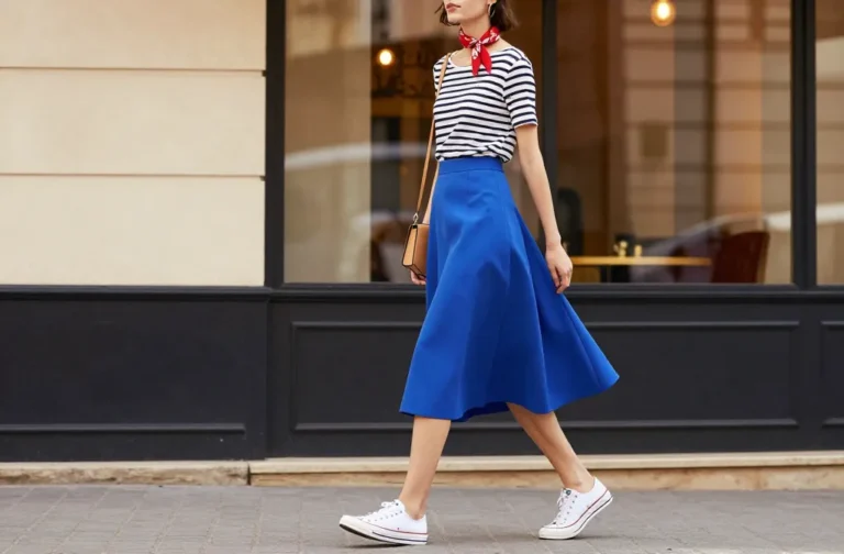 10 Blue Skirt Outfit Ideas to Look Instantly Polished