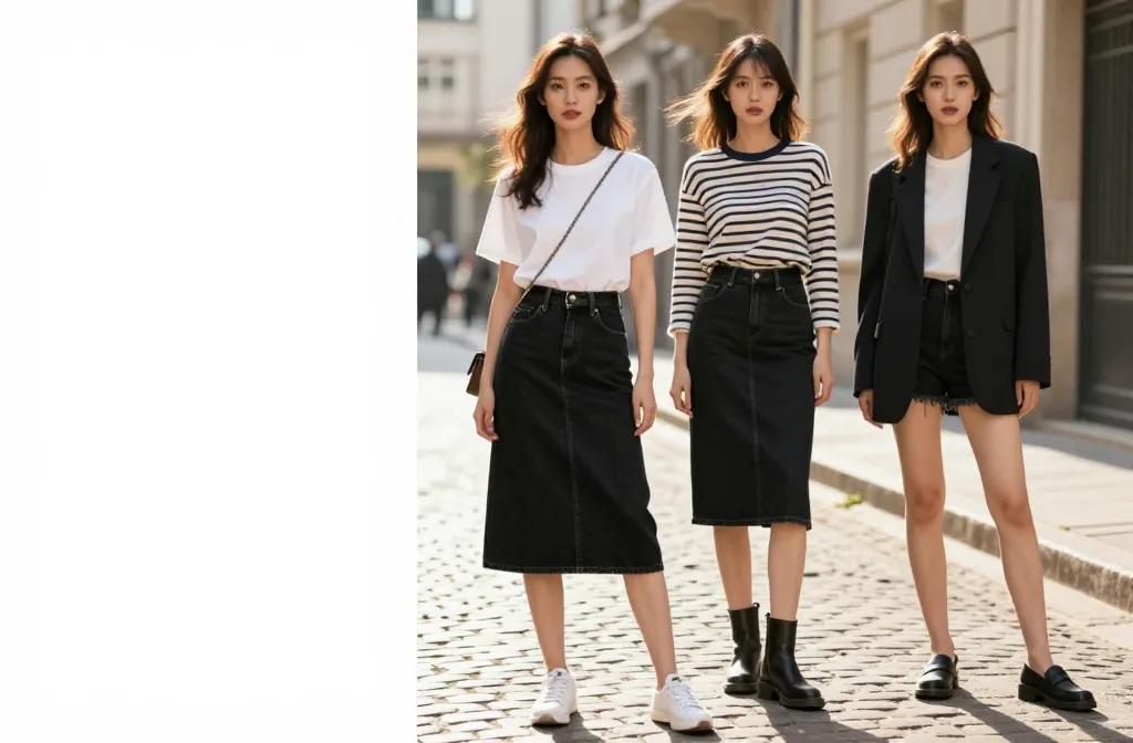 10 Black Denim Skirt Outfit Ideas That Always Hit