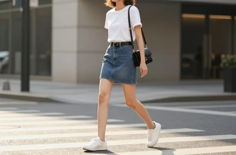 10 Mini Denim Skirt Outfit Ideas to Wear on Repeat