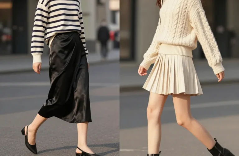 10 Skirt and Sweater Outfit Ideas That Always Look Chic