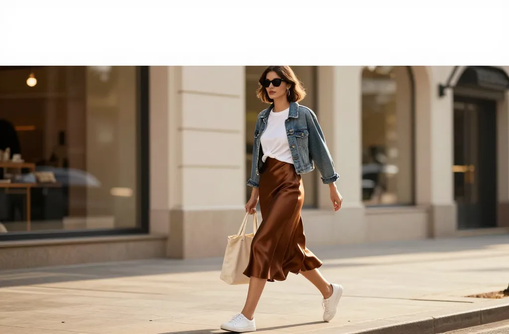 10 Brown Satin Skirt Outfit Ideas You’Ll Want to Copy Now