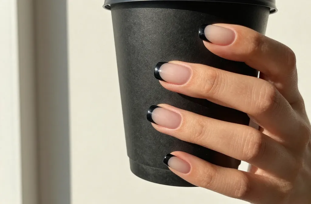 10 Short Black French Tip Nails That Look Insanely Chic