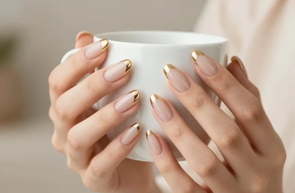 10 Gold French Nails That Look Quietly Expensive