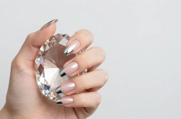 10 Chrome French Tip Nails That Shine Like Jewelry