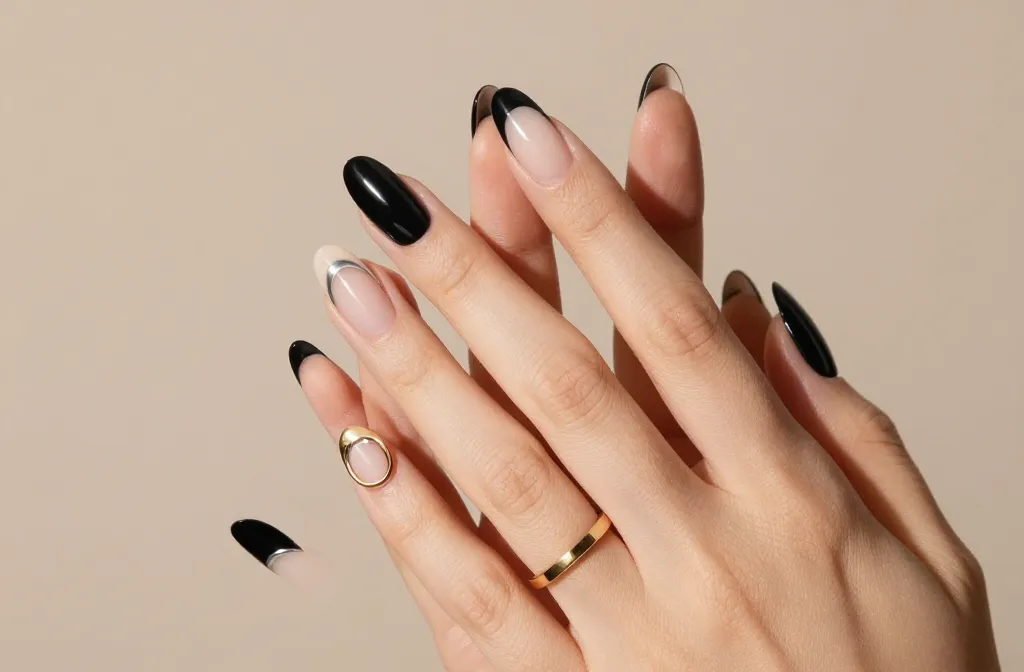 10 Black French Tip Nails with Design That Stun