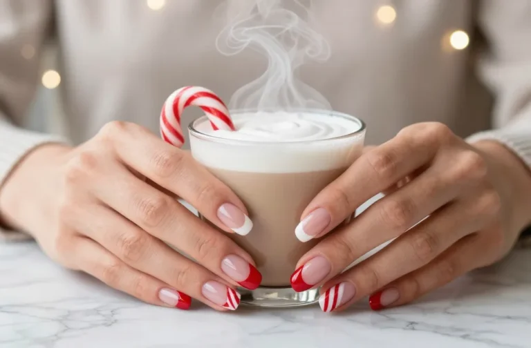 10 Christmas French Tip Nails That Sleigh Every Party