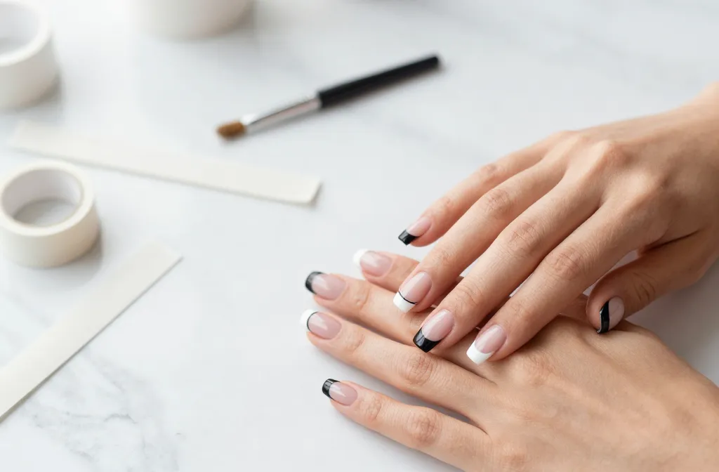 10 Black and White French Tip Nails That Look Expensive