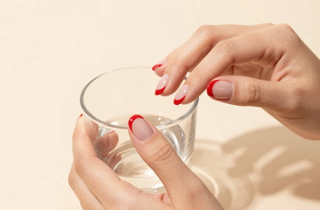 10 Short Red French Tip Nails That Look Insanely Chic
