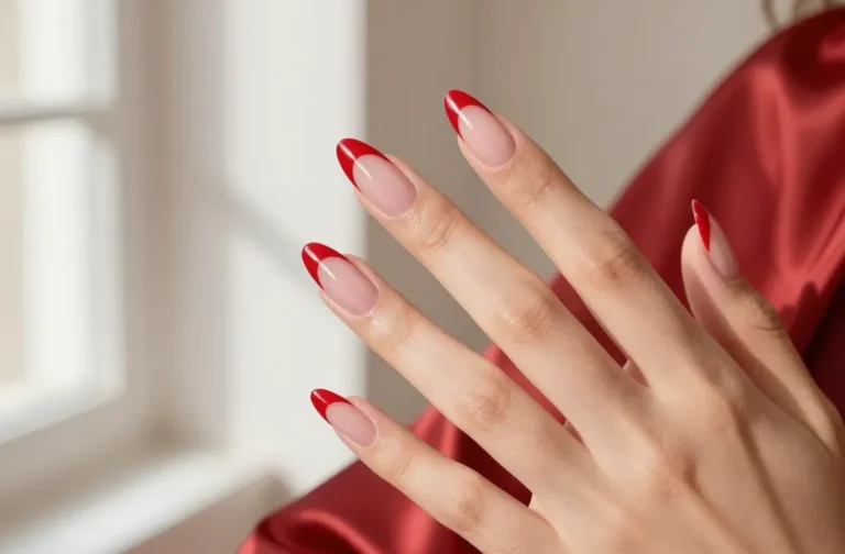 10 Almond Red French Tip Nails That Look Insanely Luxe