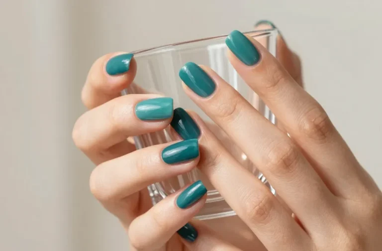 10 Teal Short Nails That Make Every Outfit Pop