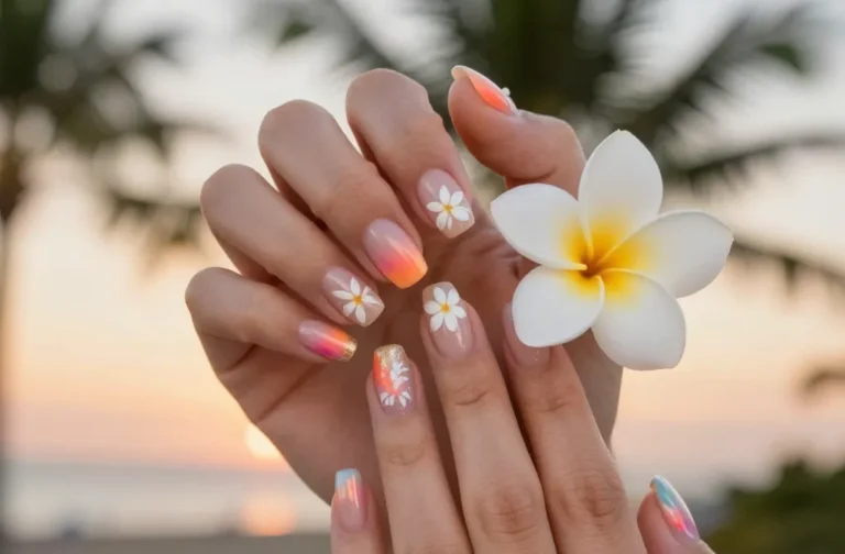 10 Short Hawaii Nails That Bring Instant Island Vibes