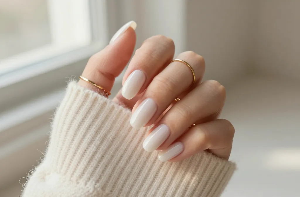 10 Short Milky White Nails That Scream Quiet Luxury