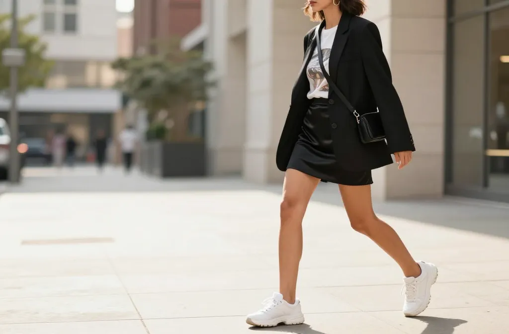 10 Black Satin Mini Skirt Outfit Ideas That Turn Heads