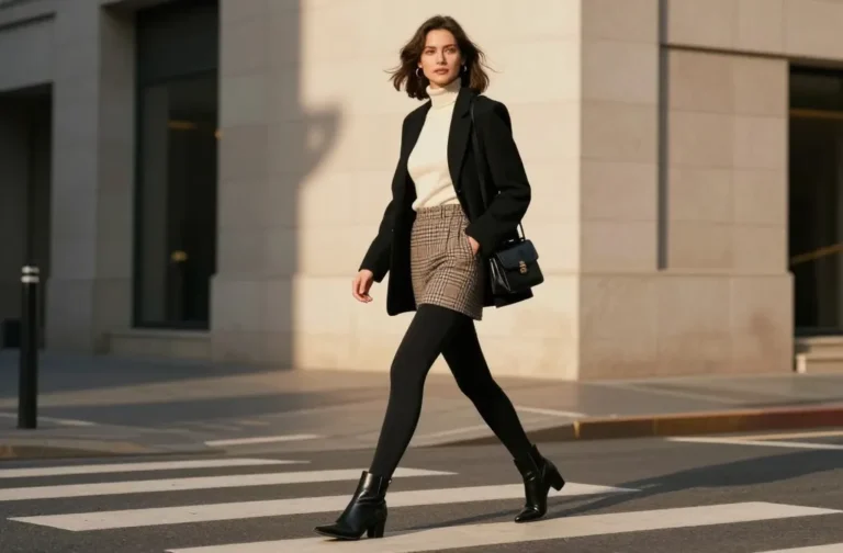 10 Mini Skirt with Leggings Looks That Slay All Year