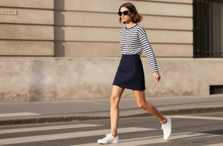 10 Dark Blue Mini Skirt Outfits That Always Look Chic