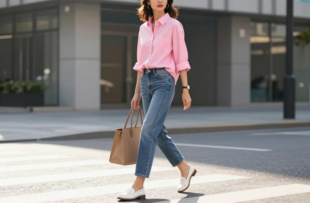 10 Pink Top and Jeans Outfit Ideas That Turn Heads