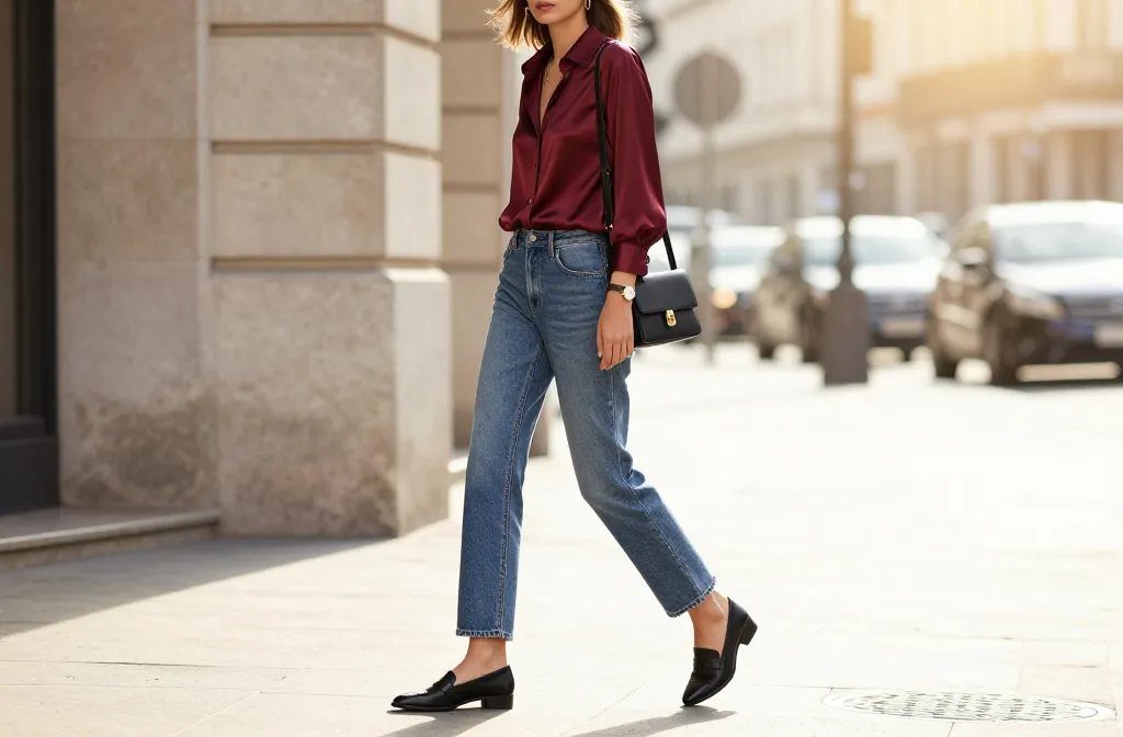 10 Burgundy Top and Jeans Outfit Ideas That Look Expensive