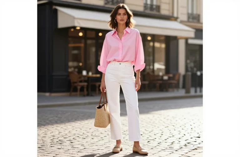 10 Pink Top and White Jeans Outfit Ideas You’Ll Love