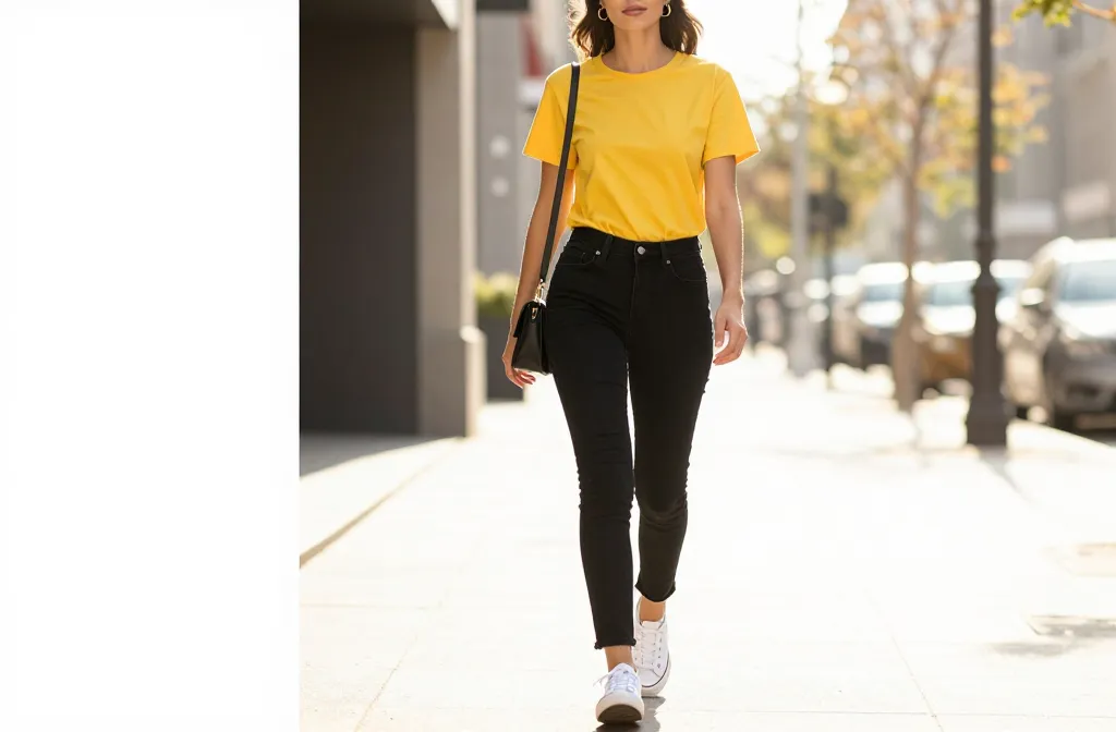 10 Yellow Top and Black Jeans Outfit Ideas That Wow