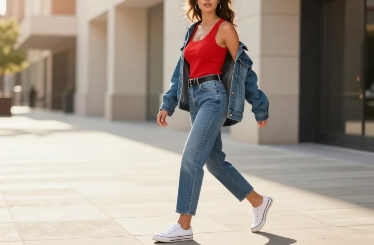 12 Red Tank Top and Jeans Outfit Ideas That Turn Heads