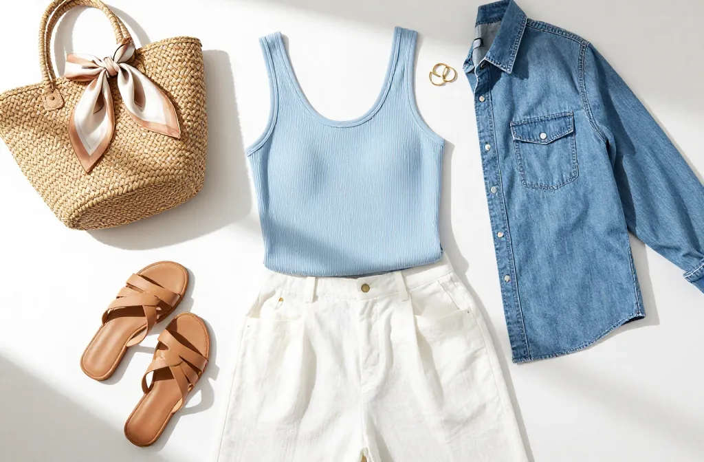 Steal-Worthy 10 Sky Blue Tank Top Outfit Ideas