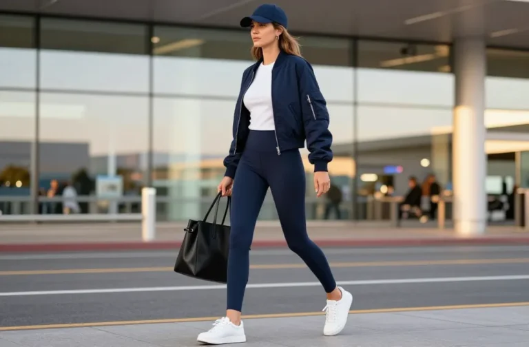 13 Navy Blue Leggings Outfit Ideas That Look Insanely Chic