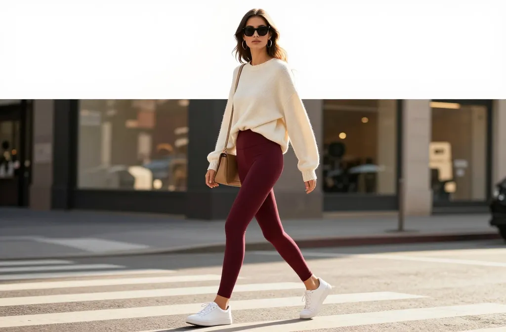 10 Burgundy Leggings Outfit Ideas to Look Instantly Chic