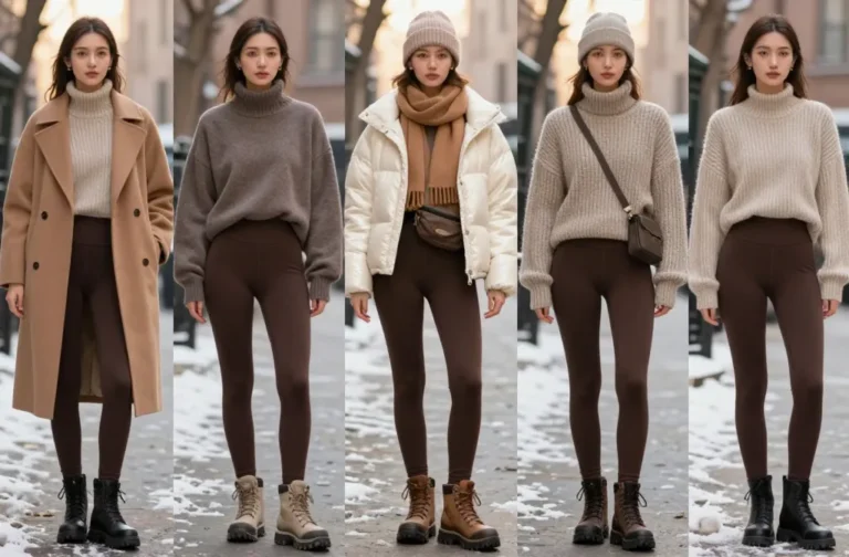 13 Brown Leggings Outfit Winter Ideas You’Ll Love