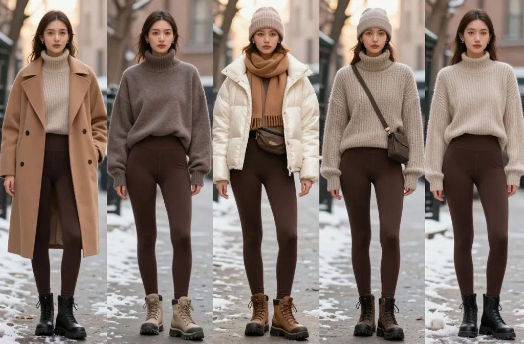 13 Brown Leggings Outfit Winter Ideas You’Ll Love