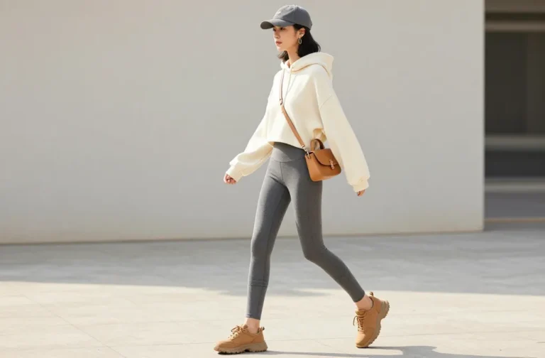 12 Grey Fold Over Leggings Outfit Ideas That Slay