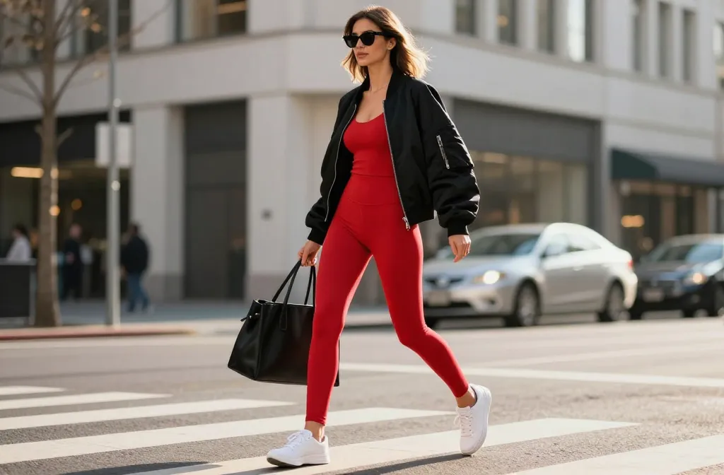 12 Red Leggings Outfits That Turn Heads Everywhere