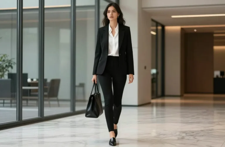 11 Black Leggings Outfit Office Looks That Mean Business