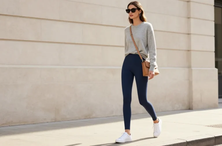 13 Ways to Style Navy Blue Leggings That Look Luxe