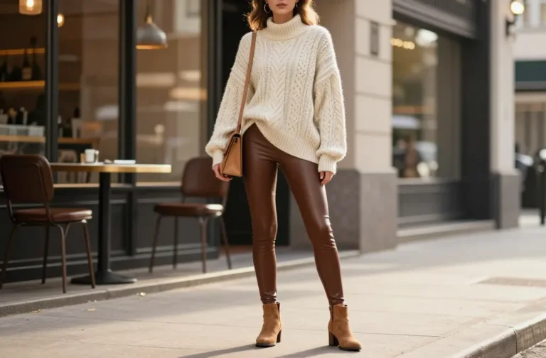 12 Brown Leather Leggings Outfit Ideas You’Ll Live in