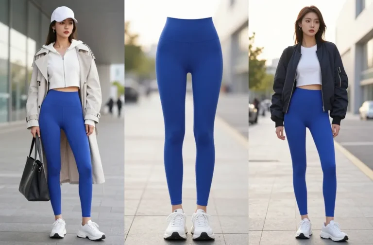 11 Outfits with Blue Leggings You’Ll Want to Wear Now