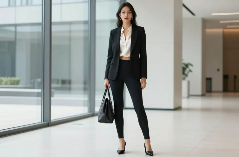 10 Leggings Office Outfit Ideas That Look Boardroom Ready