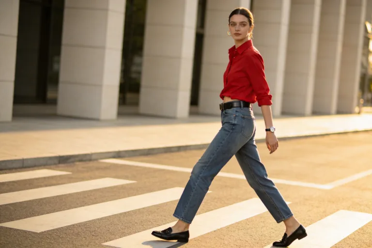Steal These 10 Red Shirt + Blue Jeans Outfits That Look Expensive on a Budget