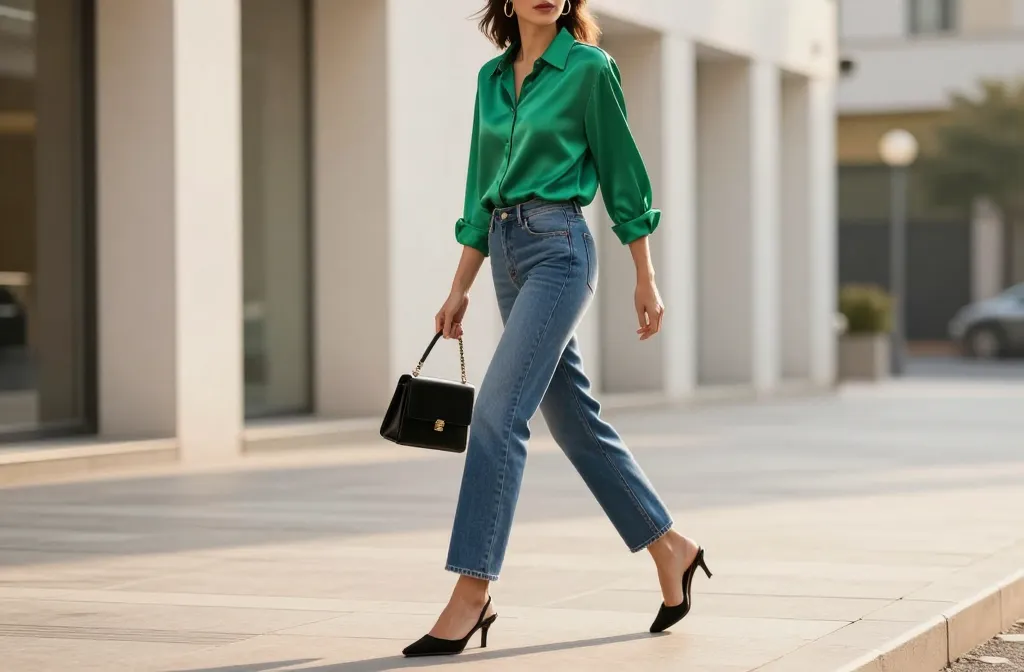 Viral 10 Green Top + Blue Jeans Outfits That Always Look Instagram-Ready