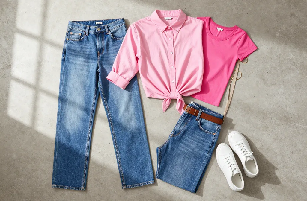 Viral Guide 11 Easy Blue Jeans Pink Top Outfits That Always Get Compliments