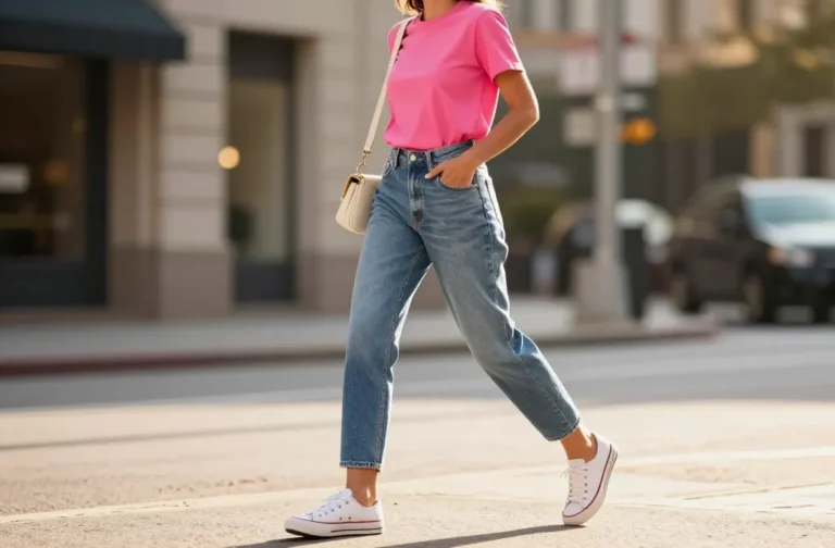 Steal These 13 Pink Top & Blue Jeans Looks That Go From Casual to Chic