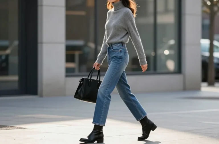 Steal These 12 Grey Top & Blue Jeans Looks That Make Simple Outfits Stand Out