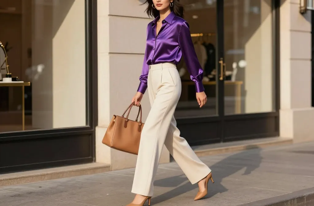 13 Chic Purple Top Outfit Ideas That Feel Luxe Now